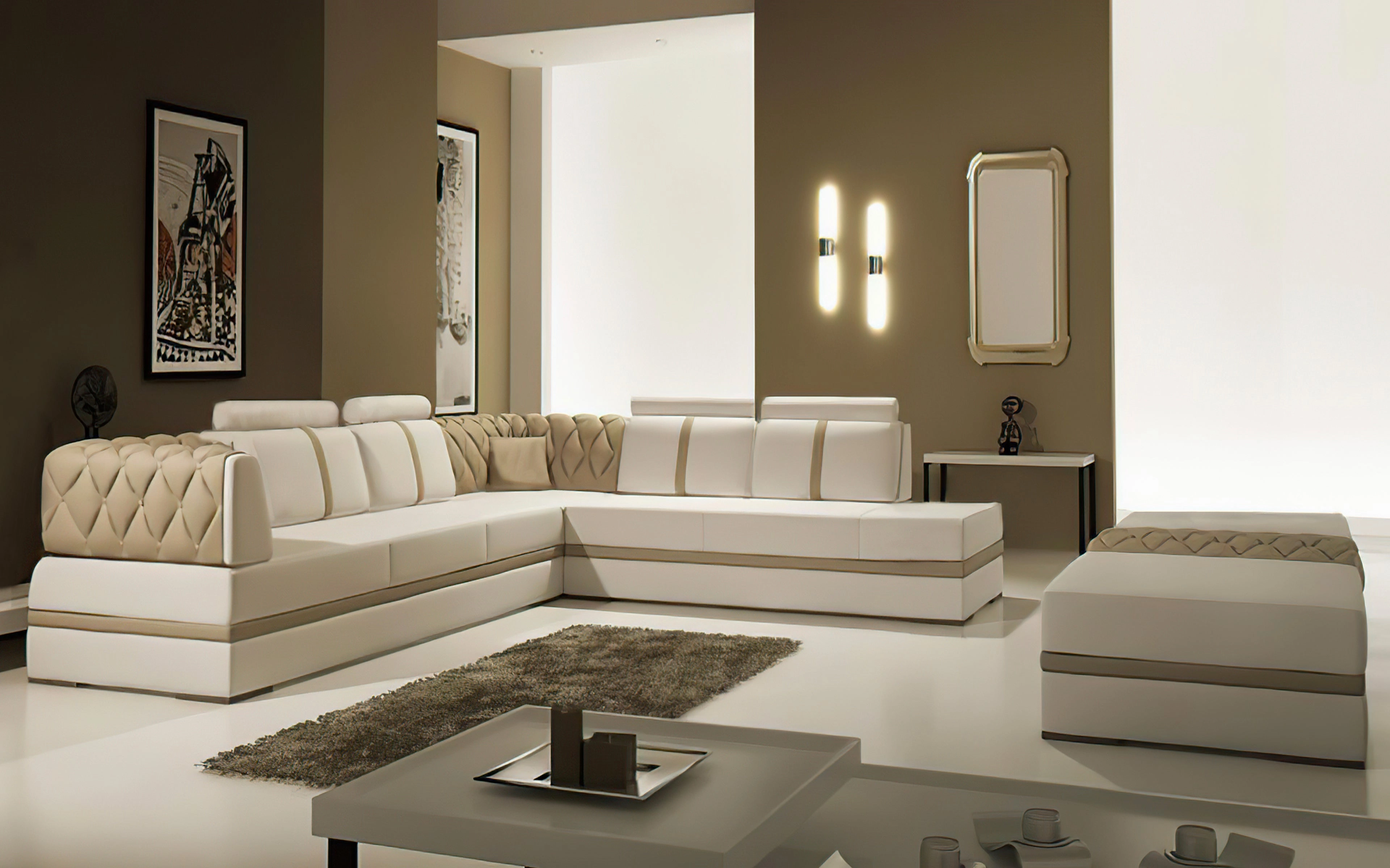 Royal Modern Leather Sectional