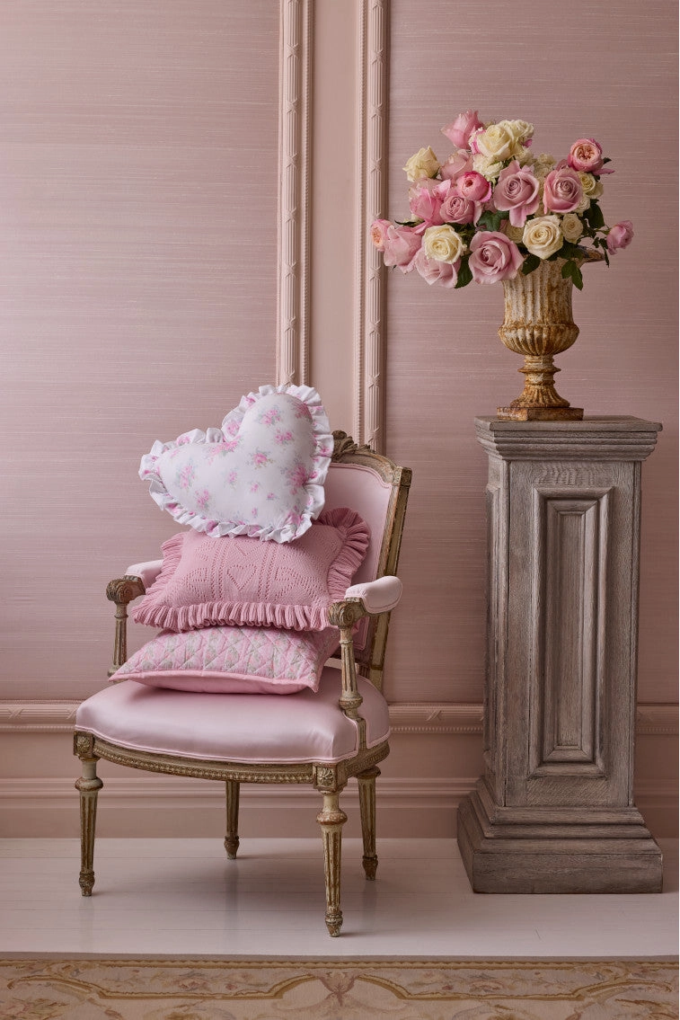 Ruffle Heart Pillow