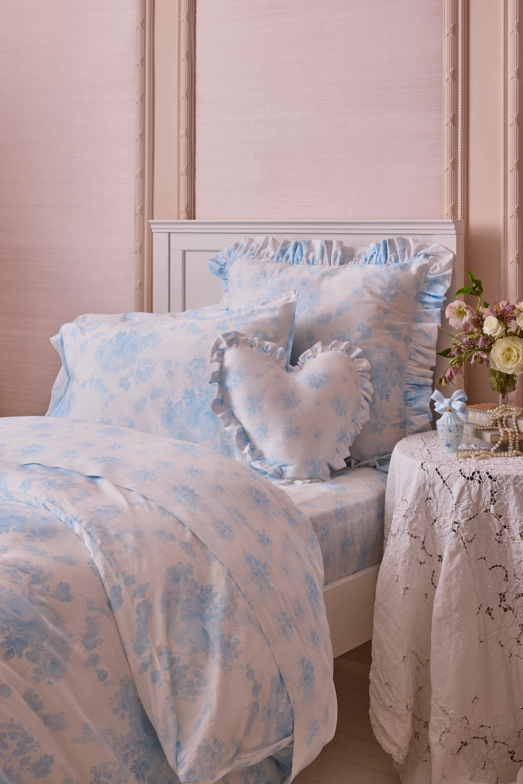 Ruffle Heart Pillow