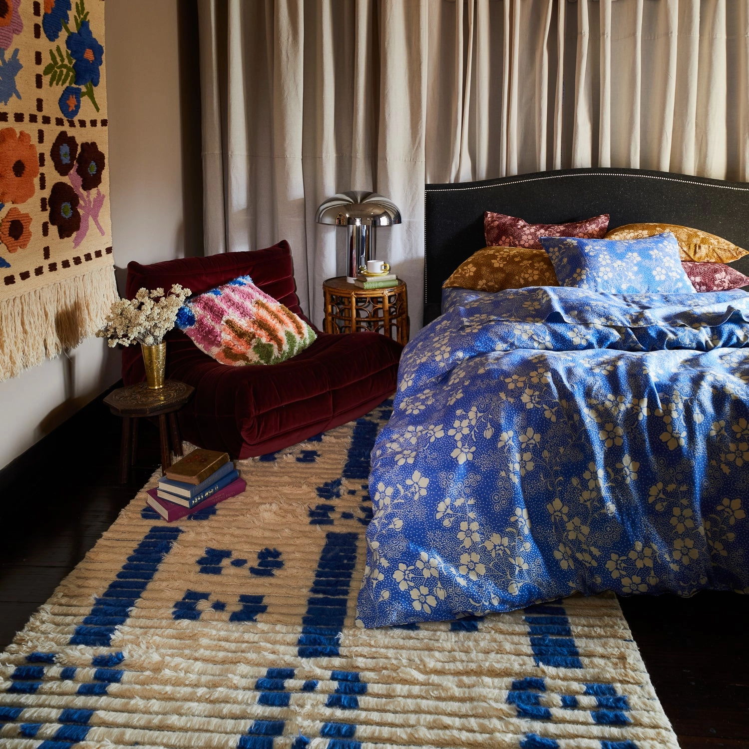 Salina Linen Pillowcase Set - Lapis