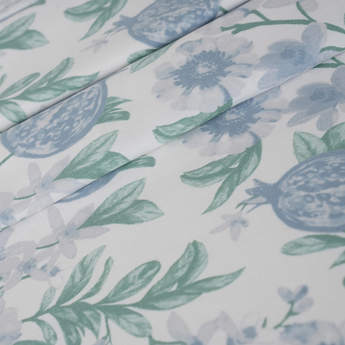 Sensory Bloom Blooming Petals 100% Cotton Blue Bed Sheet with Pillow Case