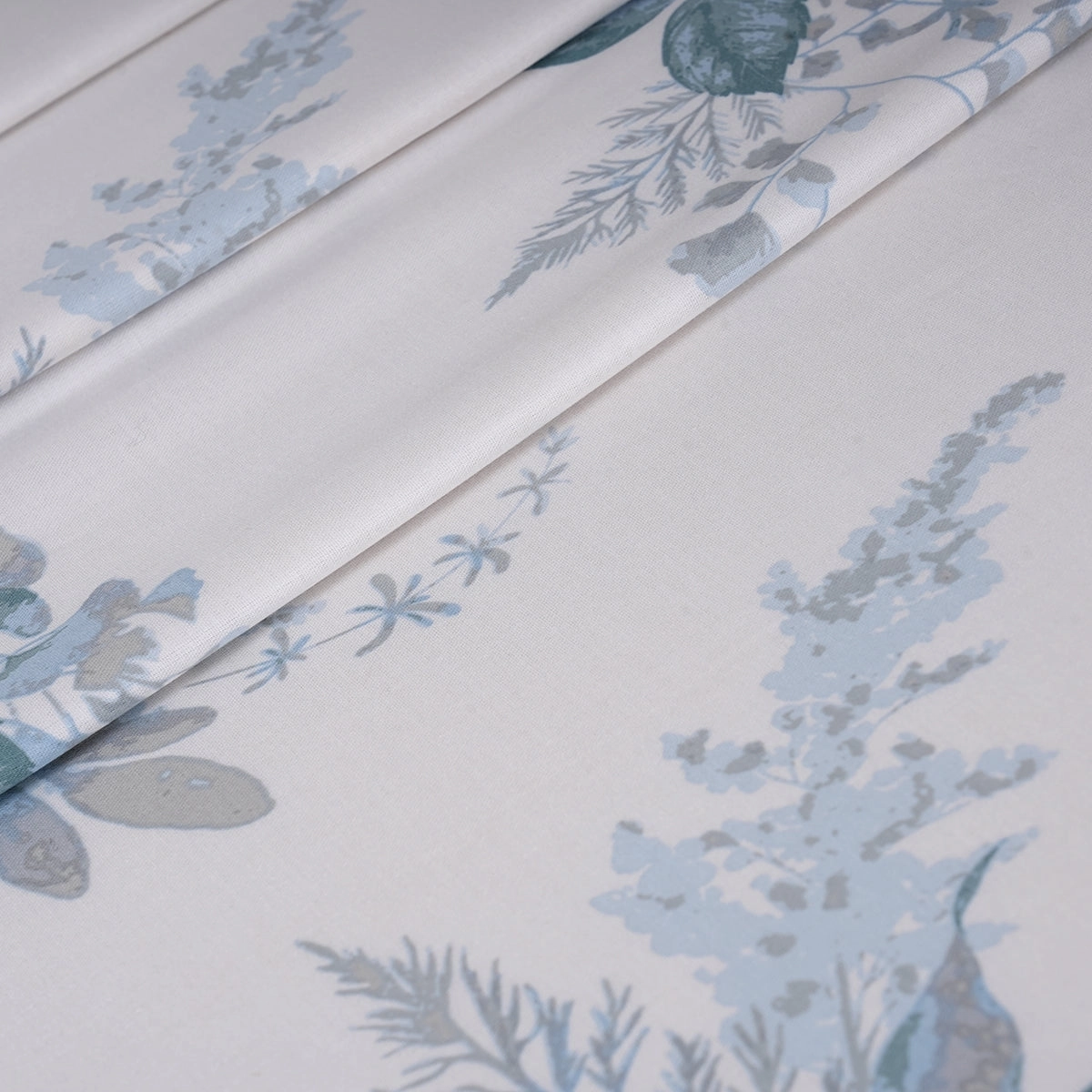 Sensory Bloom Edenia 100% Cotton Blue Bed Sheet with Pillow Case