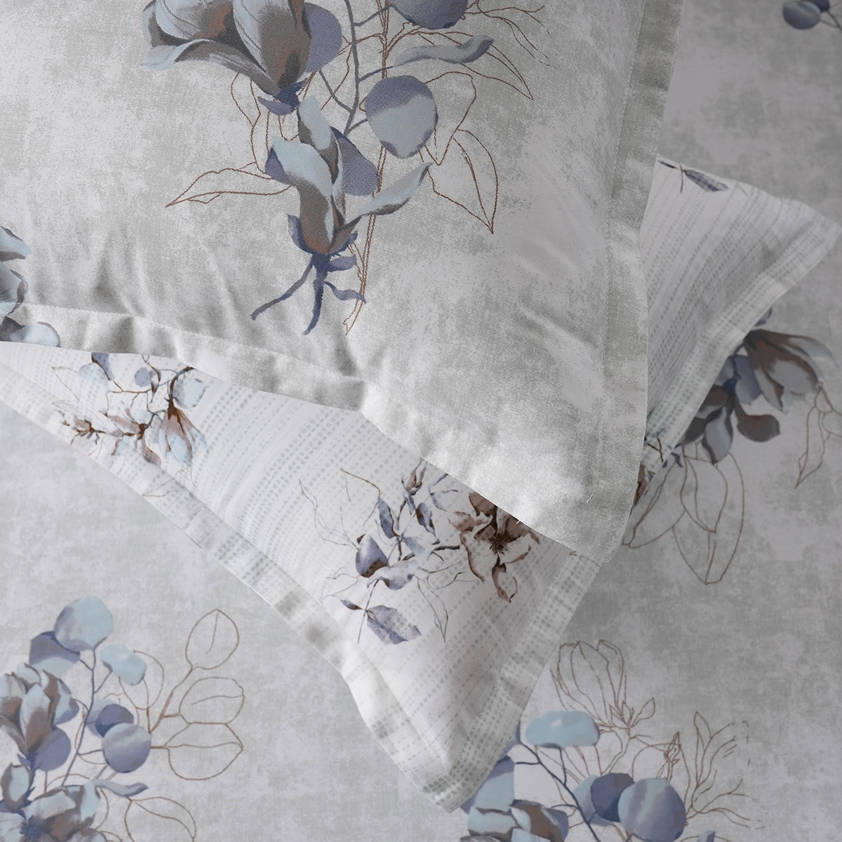 Sensory Bloom Everbloom 100% Cotton Blue Bed Sheet with Pillow Case