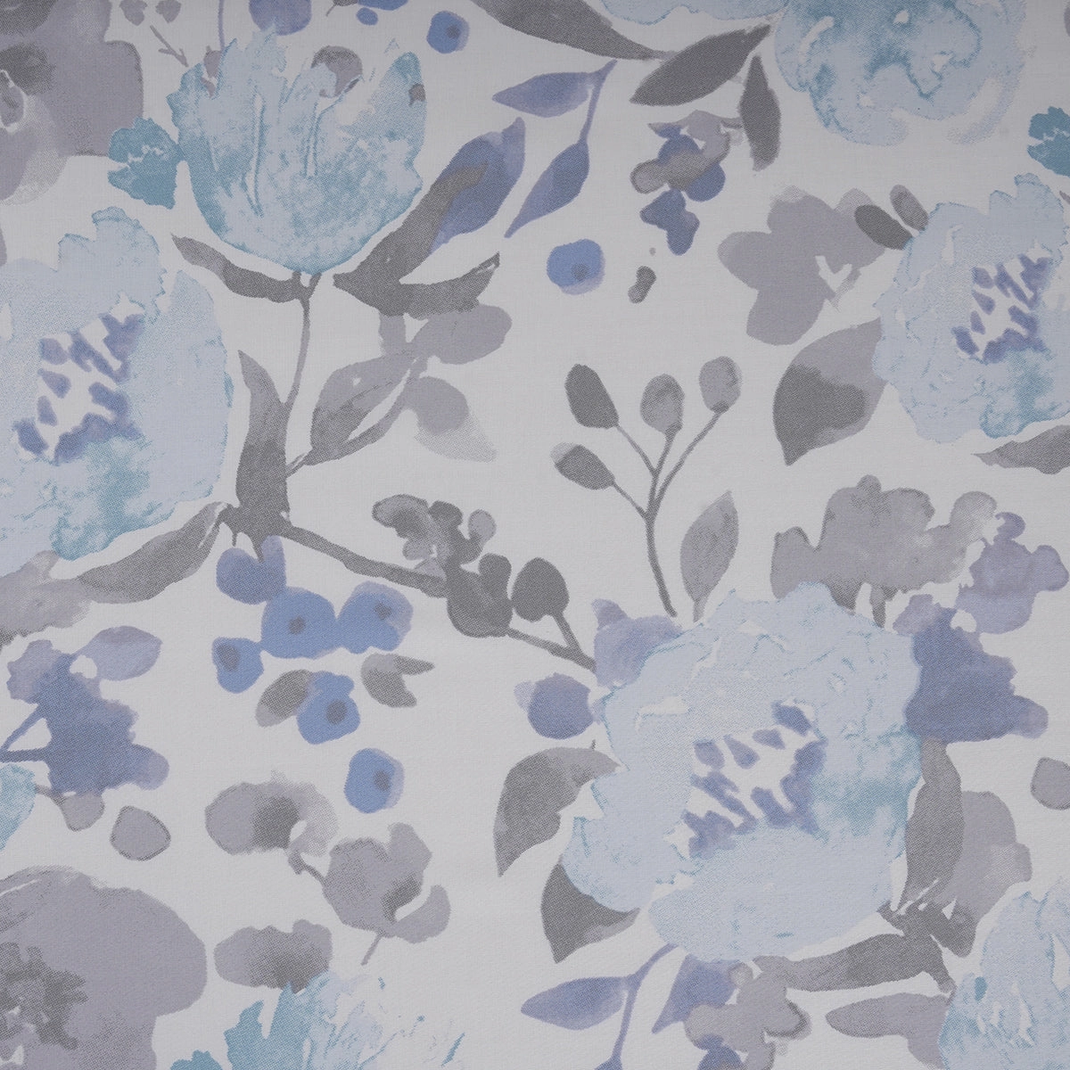 Sensory Bloom Florencia 100% Cotton Blue Bed Sheet with Pillow Case