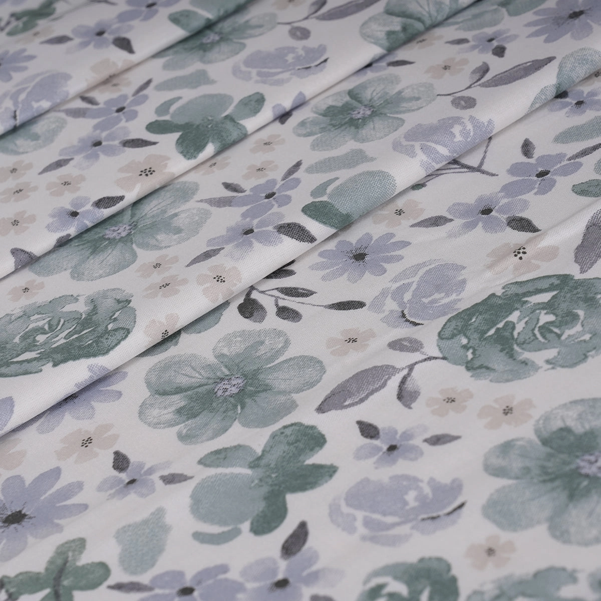 Sensory Bloom Petalyn 100% Cotton Blue Bed Sheet with Pillow Case