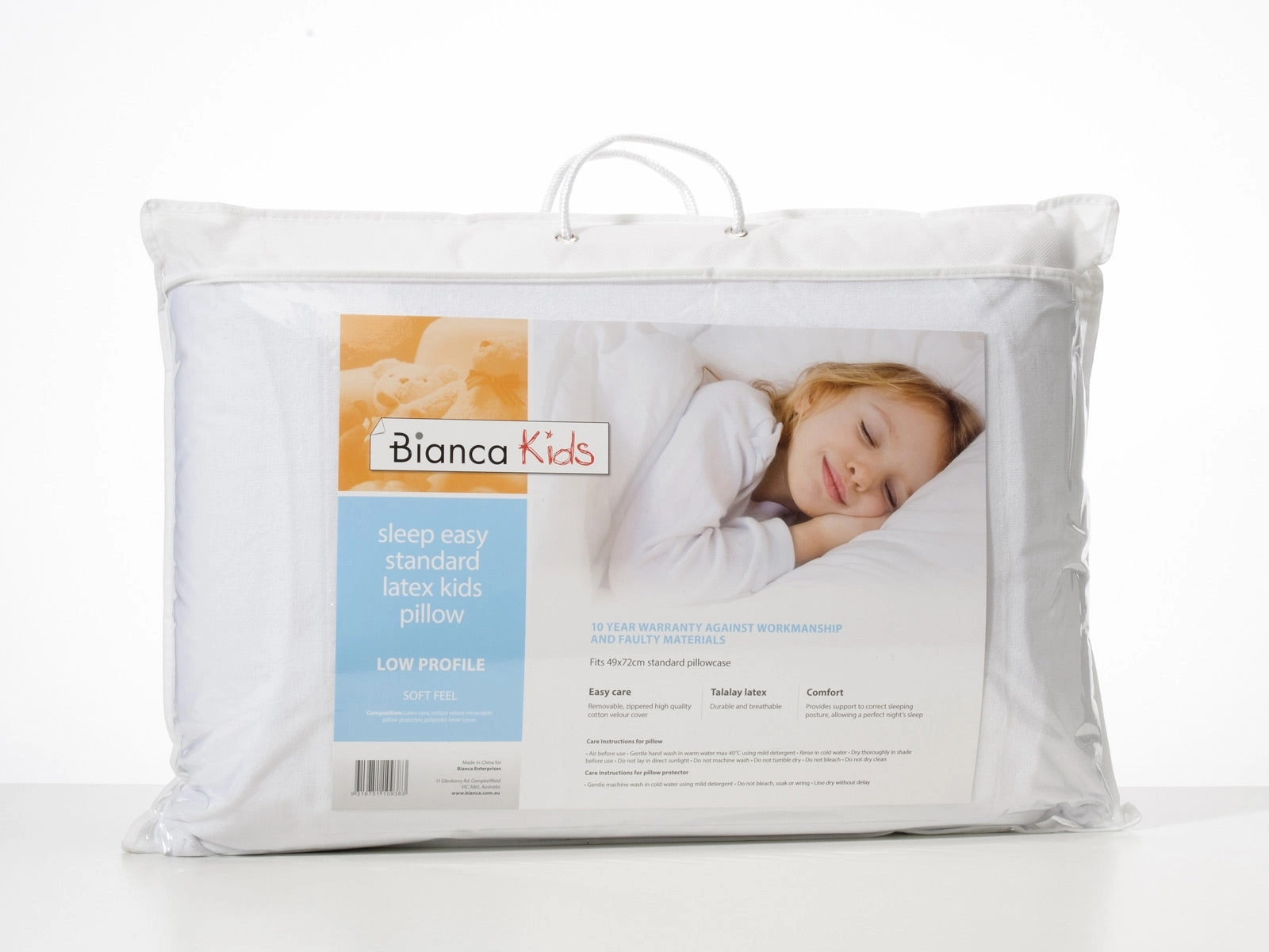 Sleep Easy Talalay Latex Kids Pillow Low - Soft by Bianca