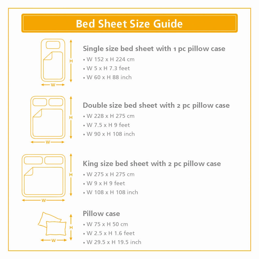 Slumber Plain Easy Care Percale 100% Cotton Yellow/Rattan Crisp Bed Sheet with Pillow Case