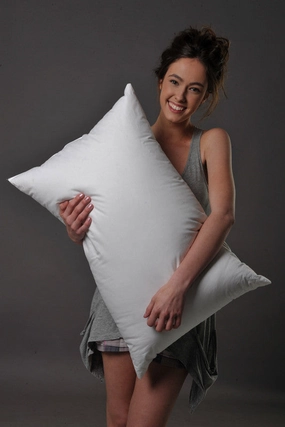 Standard Size Firm Pillow 95% White European Duck Down 700 Fill Power