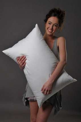 Standard Size Firm Pillow 98-99% White Premium Hand Select Polish Goose Down German Batiste TE270