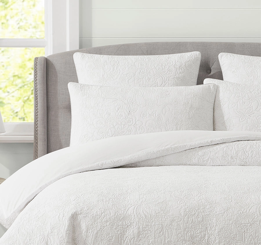 Trailing Laurissa European Pillowcase Off White