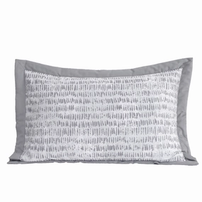 Traversed Line Hand Quilted 2PC Pillow Sham Set