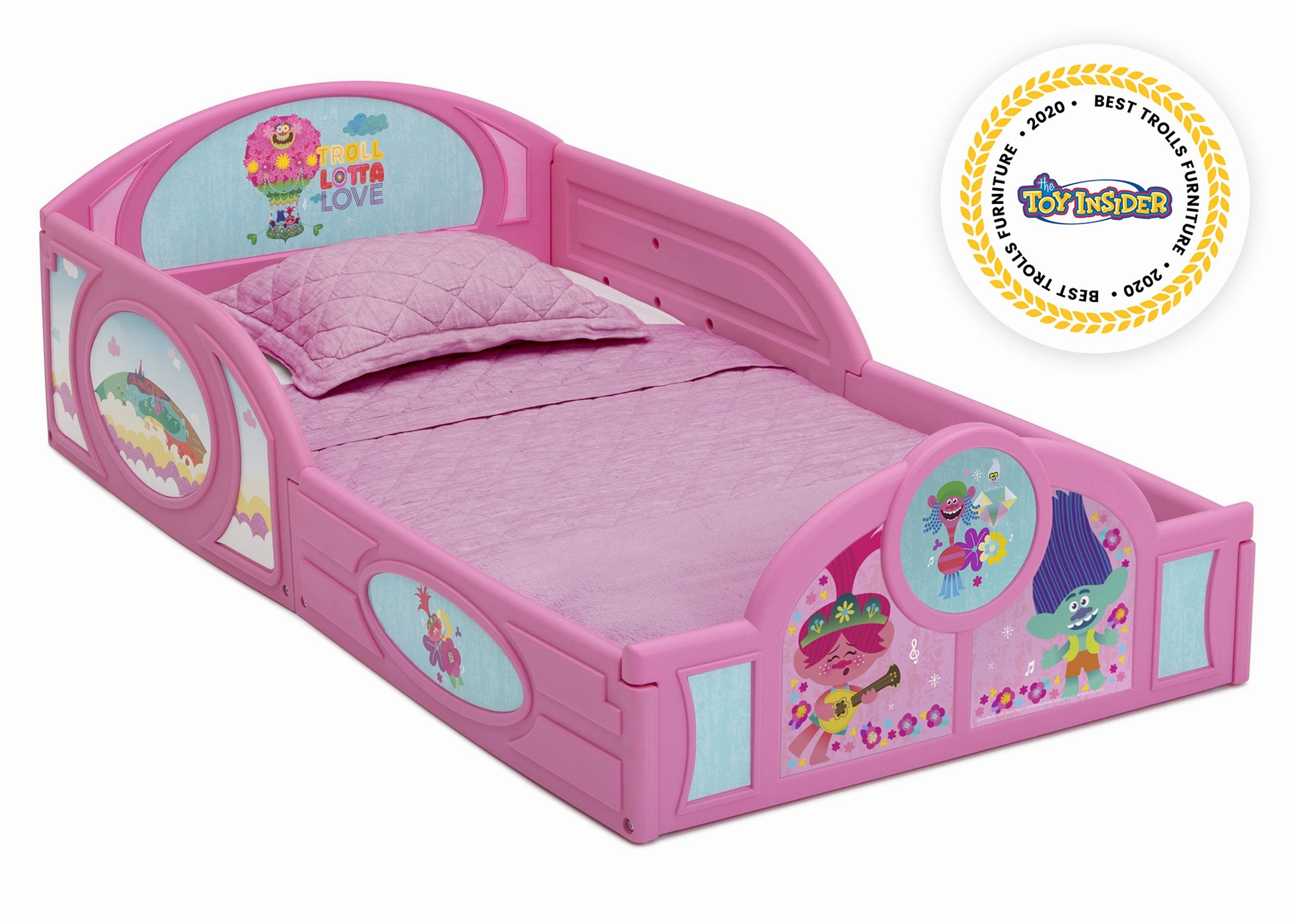 Trolls World Tour Plastic Sleep and Play Toddler Bed