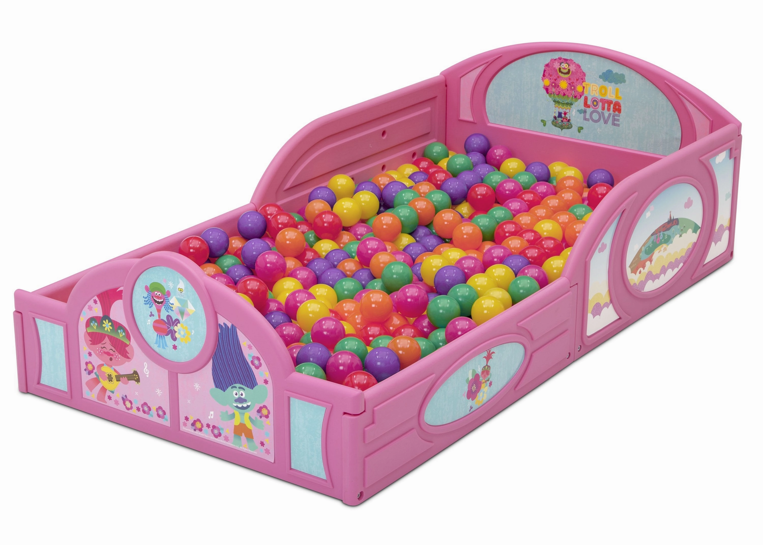 Trolls World Tour Plastic Sleep and Play Toddler Bed