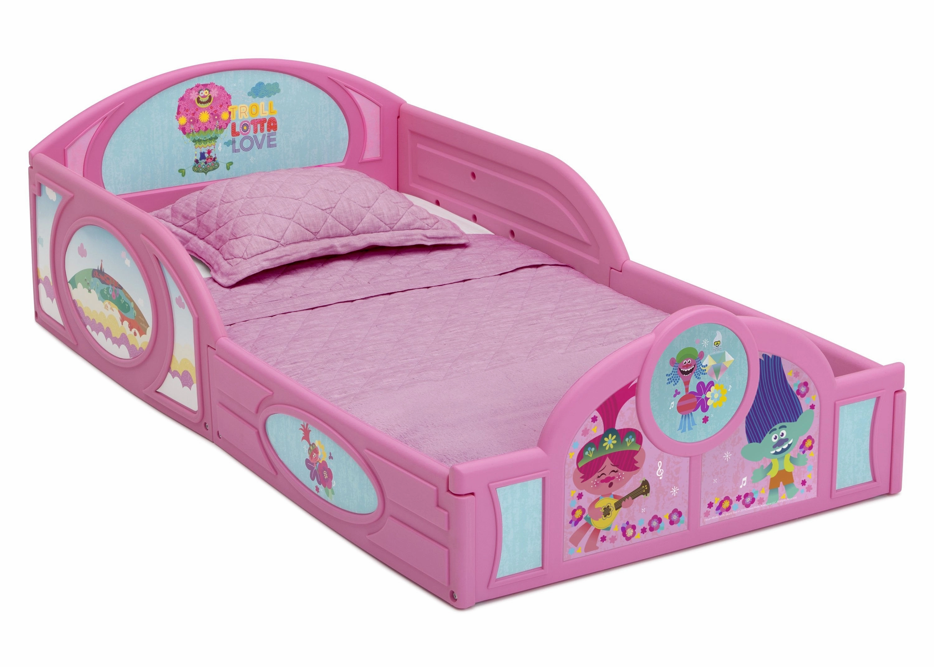 Trolls World Tour Plastic Sleep and Play Toddler Bed