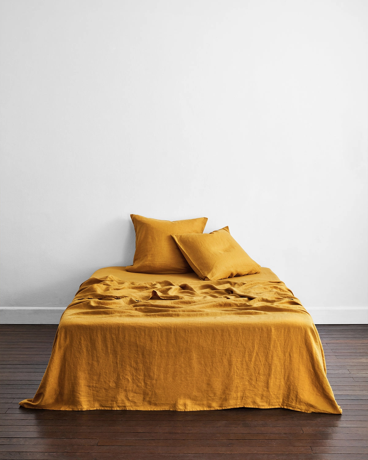 Turmeric 100% French Flax Linen European Pillowcases (Set of Two)
