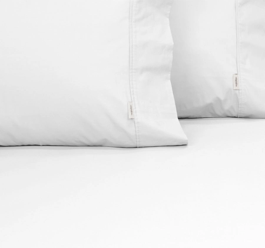 Tuscan Collection Cotton Percale Fitted Sheet Combo Set Range White