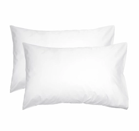 Tuscan Collection Cotton Percale Standard Pillowcase Pair White