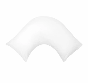 Tuscan Collection Cotton Percale V-Shape Pillowcase White