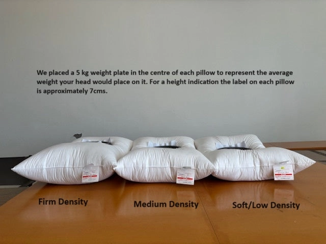USA Standard Size Medium-Firm Density Pillow 95% White Polish Goose Down 750 Fill Power German Batiste TE100