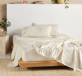 Vienna 300THC Cotton Sheet Set Range Cream