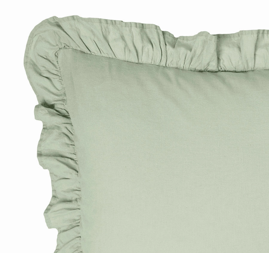 Vintage Ruffle European Pillowcase Seaglass