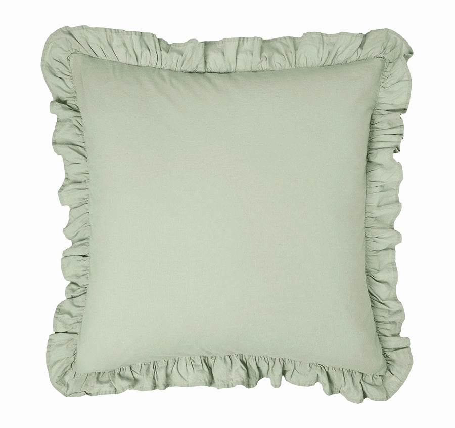 Vintage Ruffle European Pillowcase Seaglass