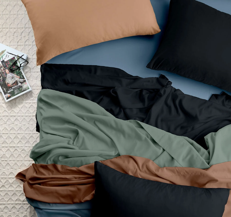 Vintage Washed Soft Microfibre Sheet Set Range Linen